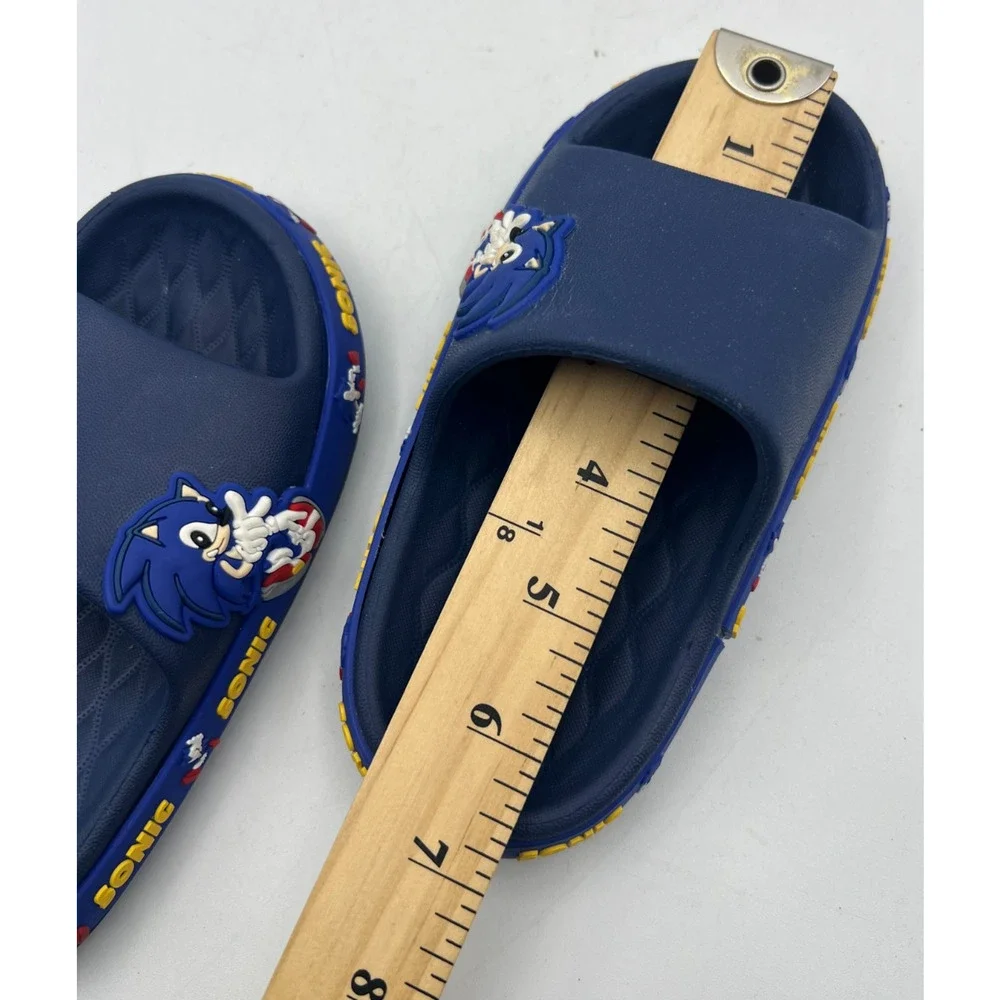 Sonic the Hedgehog Kids Slides Size 26/27 US Little Kid 9-10 Blue Sandals